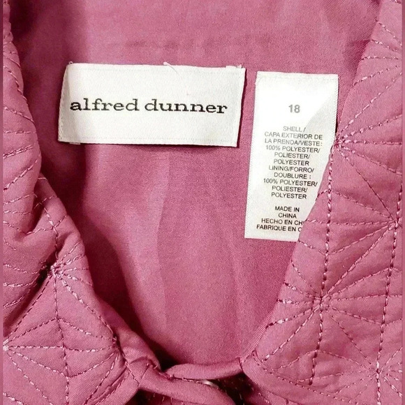 Alfred Dunner Quilted Rose Rhapsody Shacket Snap Button Pocket Sz 18 Vintage Nwt - Picture 3 of 8